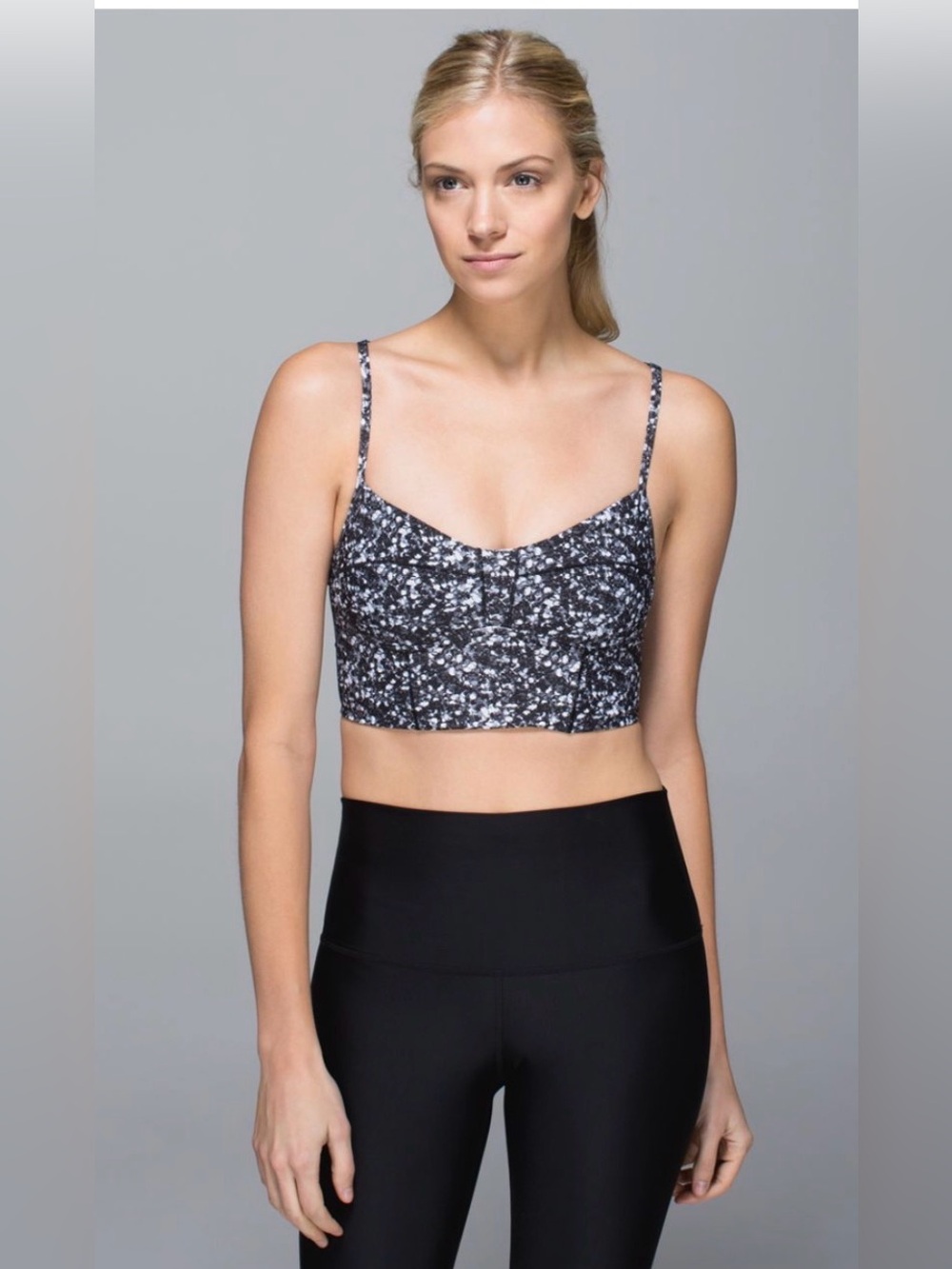 Lululemon Black & White  Bralette Crop Top